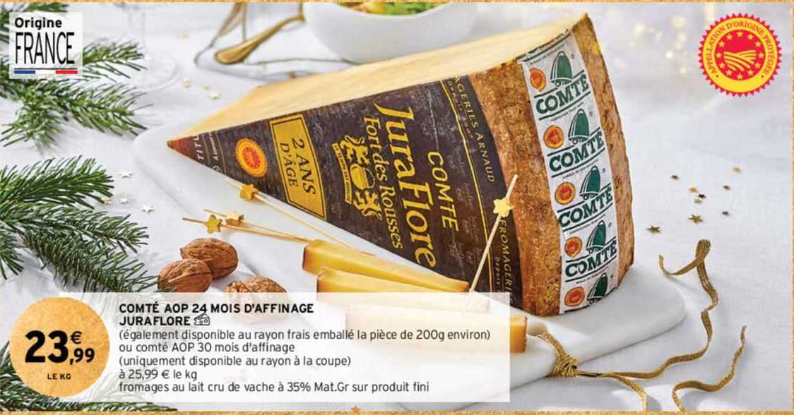 comté aop 24 mois d'affinage juraflore