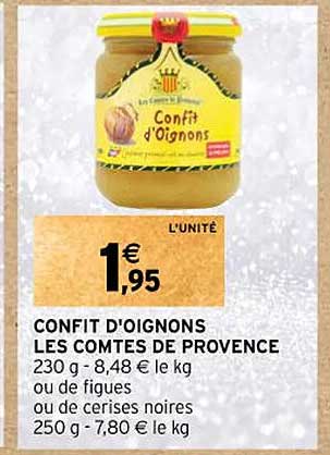 confit d'oignons les comtes de provence