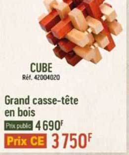 cube, grand casse-tête en bois