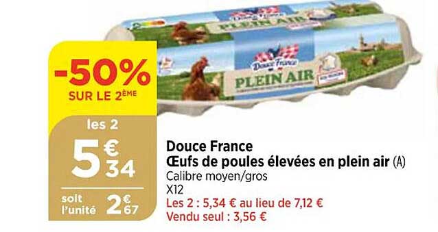 douce  france œufs  de poules  élevées en plein air