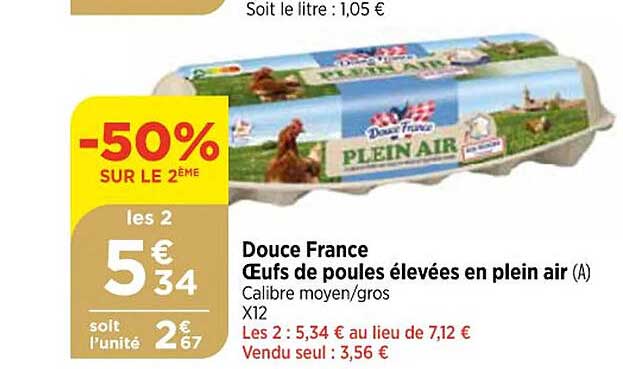 douce france œufs  de poules  élevées en plein air