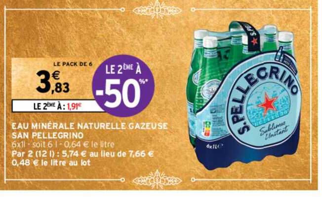 eau minérale naturelle gazeuse san pellegrino