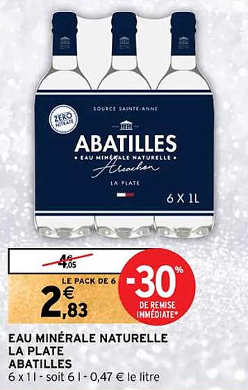 eau minérale naturelle la plate abatilles