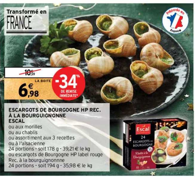 escargots de bourgogne hp rec. à la bourguignonne escal