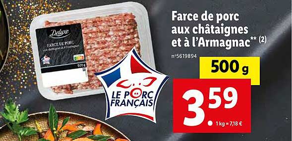 farce de porc aux châtaignes et à l'armagnac deluxe