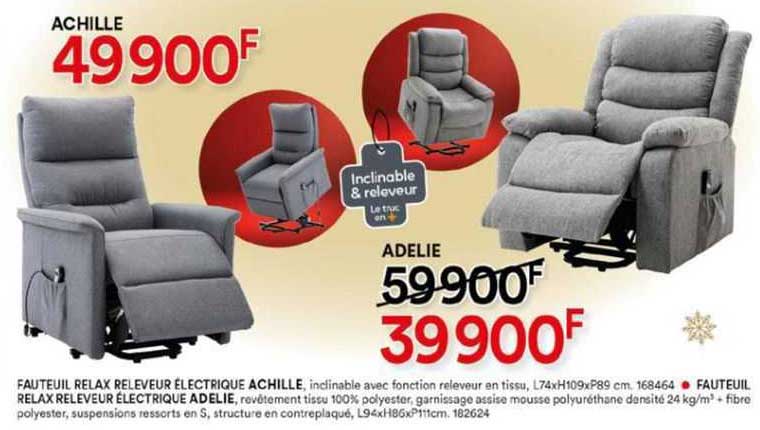 Fauteuil Relax Releveur électrique Achille, Fauteuil Relax Releveur électrique Adélie