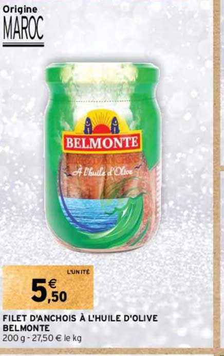 filet d'anchois à l'huile d'olive belmonte
