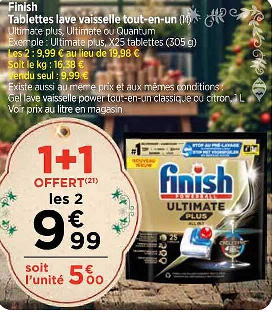 finish tablettes lave  vaisselle tout-en-un
