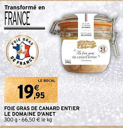 foie gras de canard entier le domaine d'anet