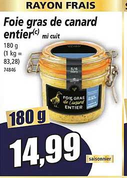 Foie Gras De Canard Entier Mi Cuit