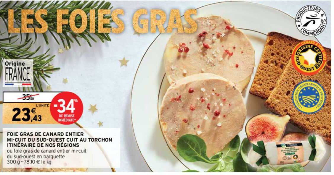foie gras de canard entier mi-cuit du sud-ouest cuit au torchon itinéraire de nos régions