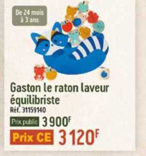 gaston le raton laveur équilibriste