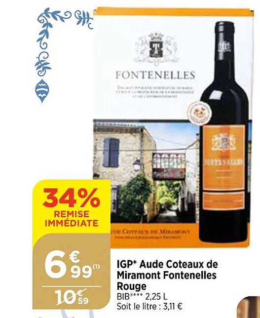 igp aude coteau de miramont fontenelles rouge