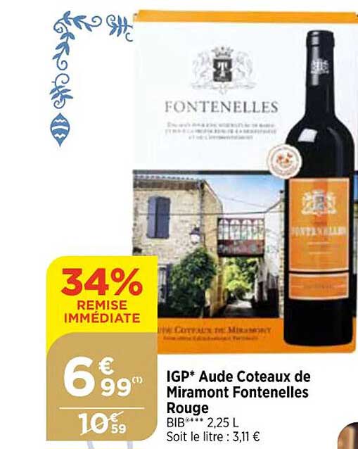 igp aude coteau de miramont fontenelles rouge