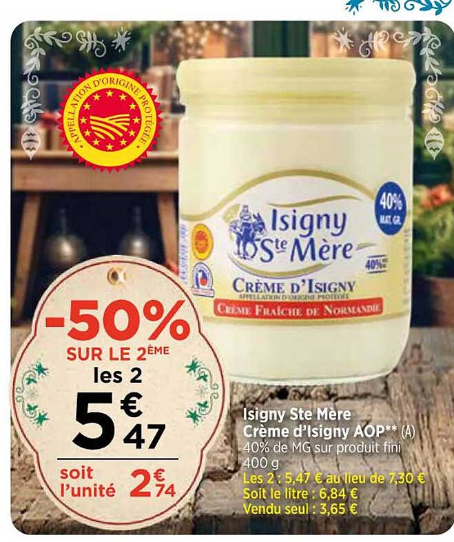 isigny ste mère crème d'isigny aop