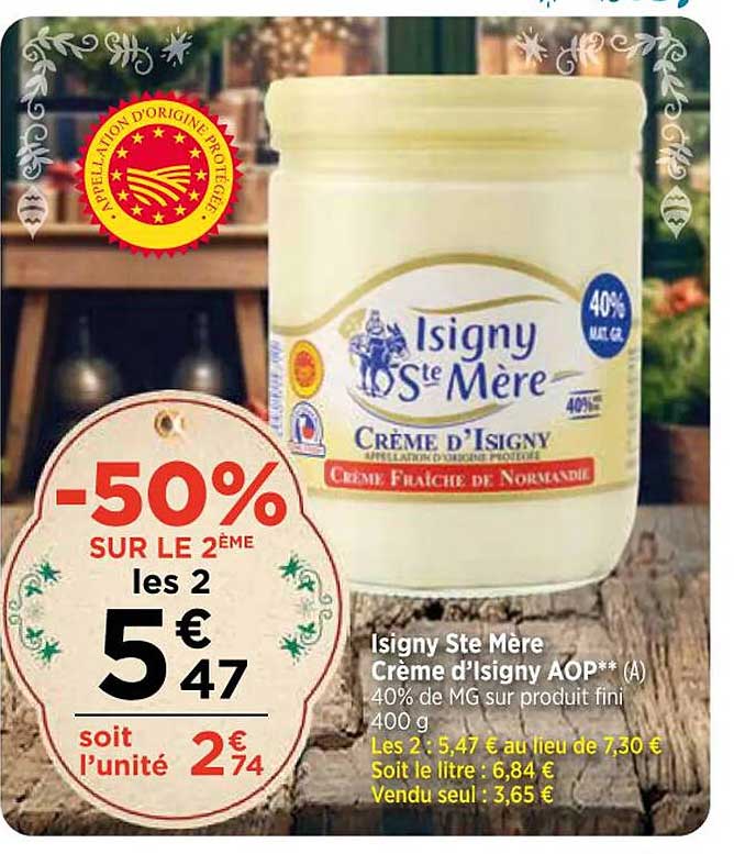 isigny ste mère crème d'isigny aop