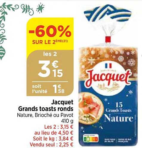 jacquet grands toasts ronds