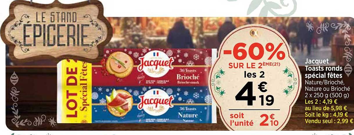 Jacquet Toasts Ronds  Spécial  Fêtes
