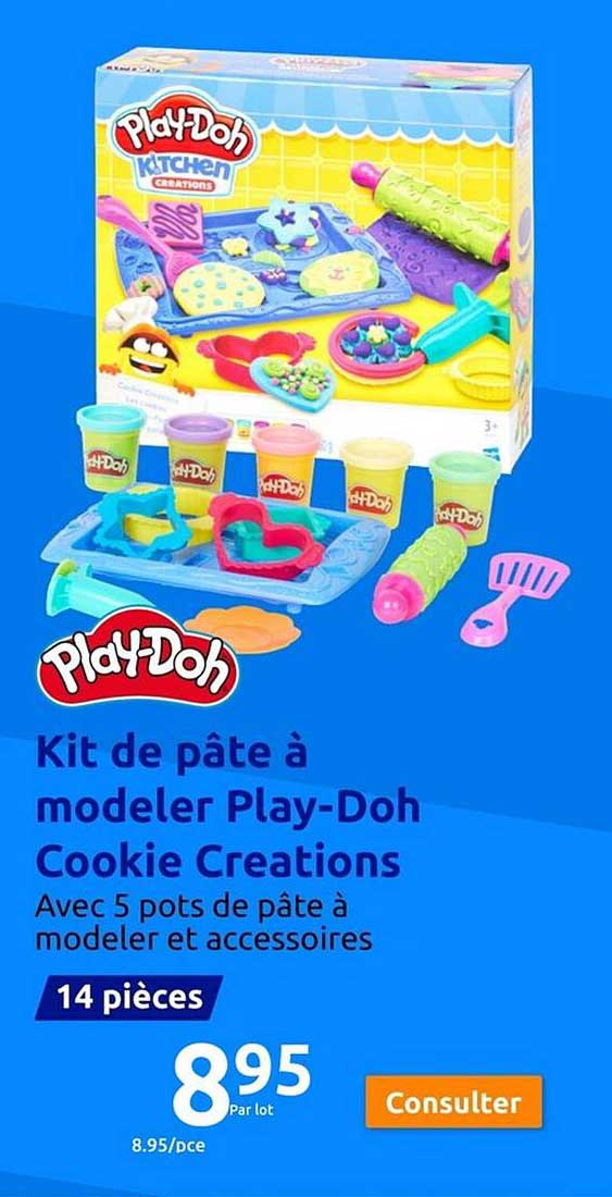 kit de pâte à modeler play-doh cookie-créations