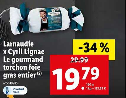 larnaudie x cyril lignac le gourmand torchon foie gras entier