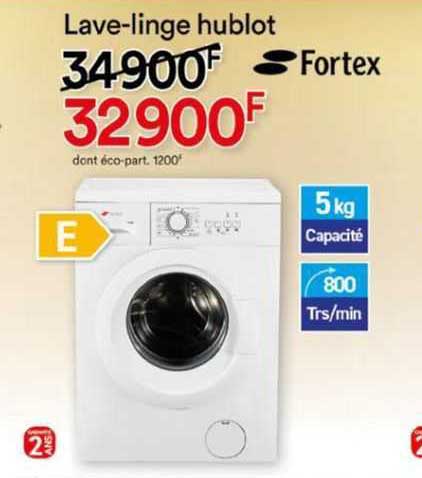 lave-linge hublot fortex