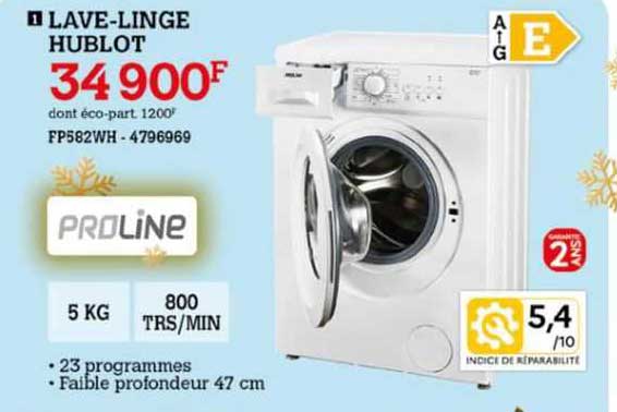 lave-linge hublot proline