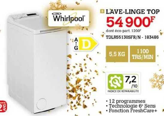lave-linge top whirlpool