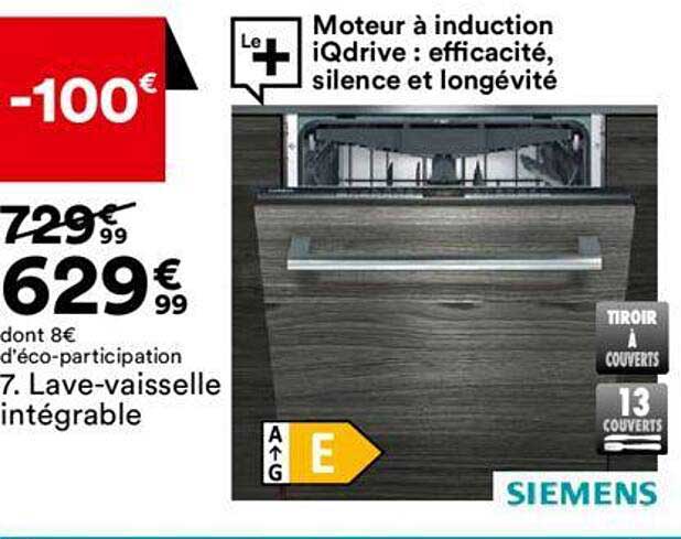 lave-vaisselle intégrable siemens