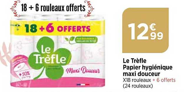 Le Trèfle Papier Hygiénique  Maxi  Douceur