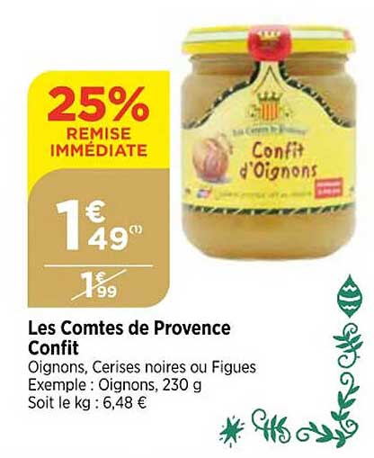 les  comtes  de provence  confit