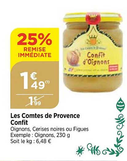 les comtes de provence confit