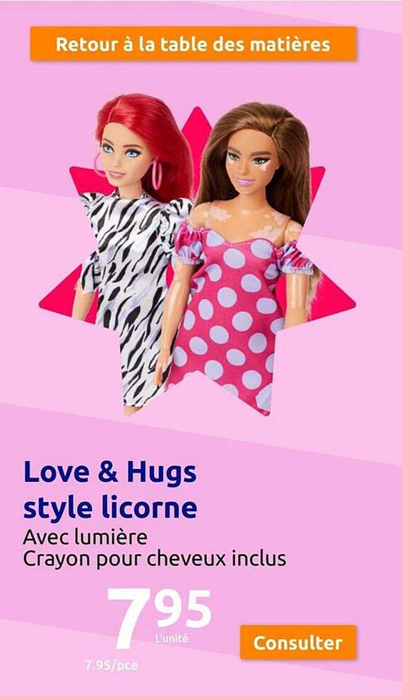 love & hugs style licorne
