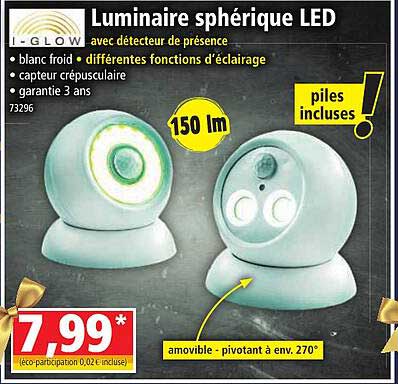 luminaire sphérique led i-glow