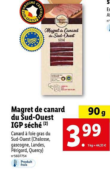 magret de canard du sud-ouest igp séché saveurs de nos régions