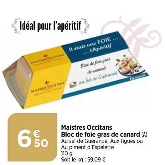 maistres occitans  bloc de foie  gras de canard
