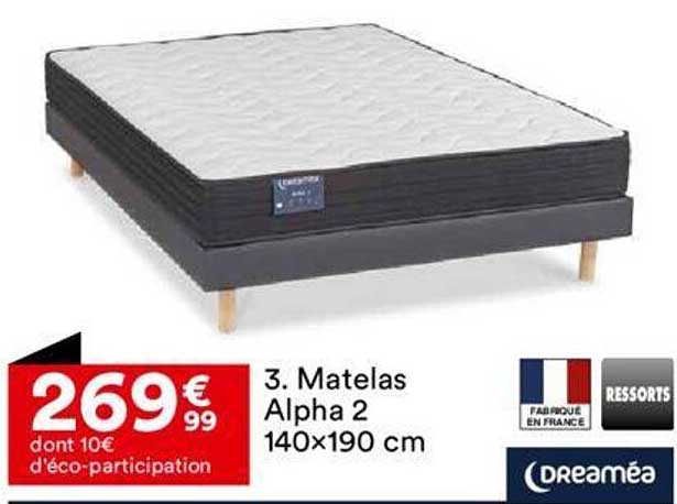 matelas alpha 2 140x190 cm