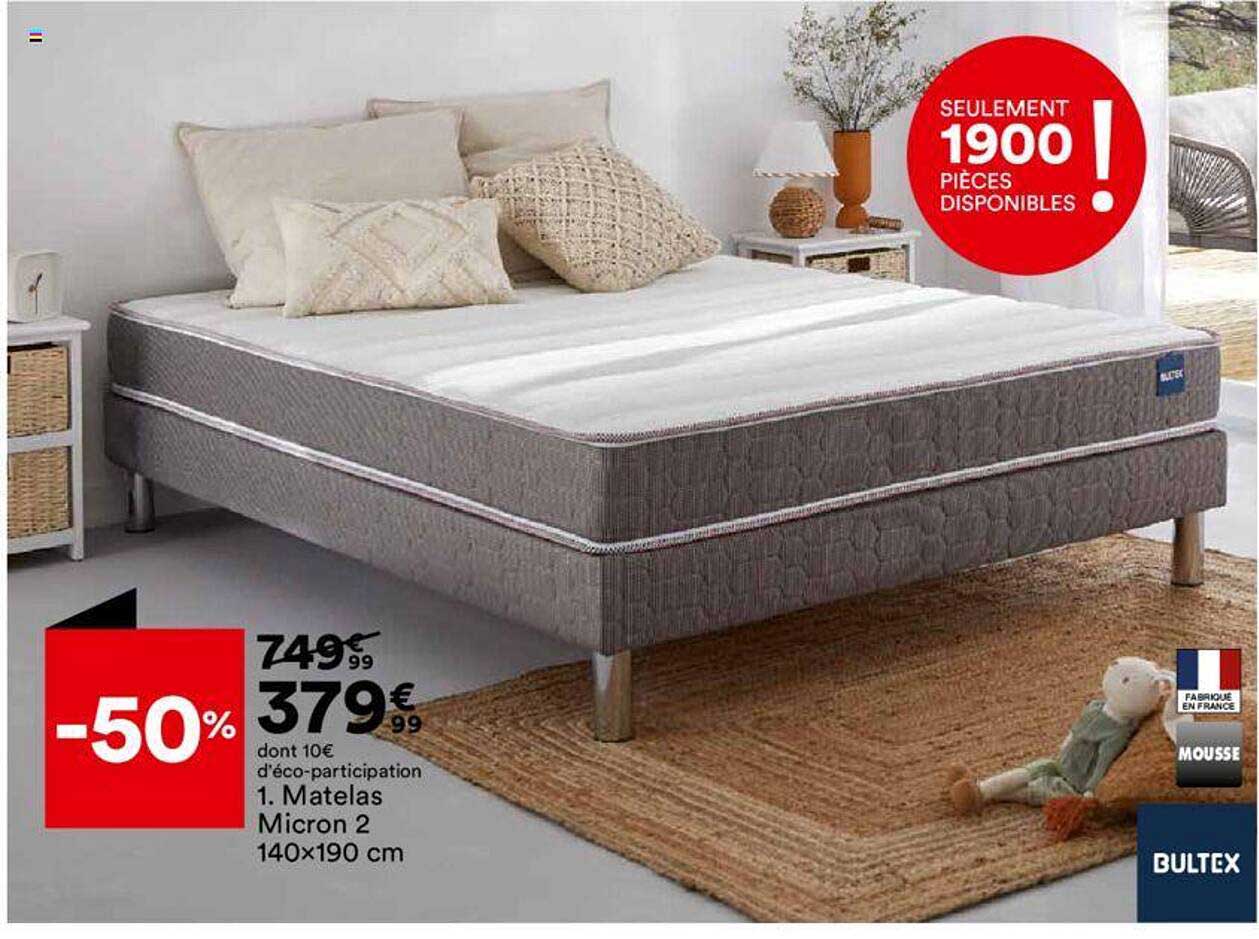 matelas micron 2 140x190 cm