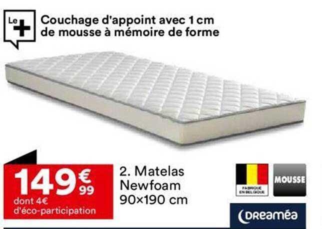 matelas newfoam 90x190 cm