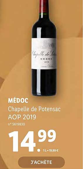 médoc chapelle de potensac aop 2019