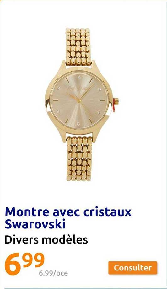 montre avec cristaux swarovski