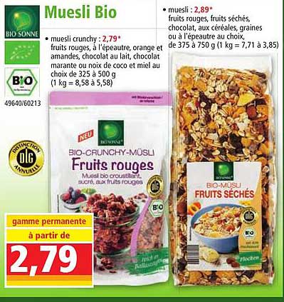 muesli bio bio sonne