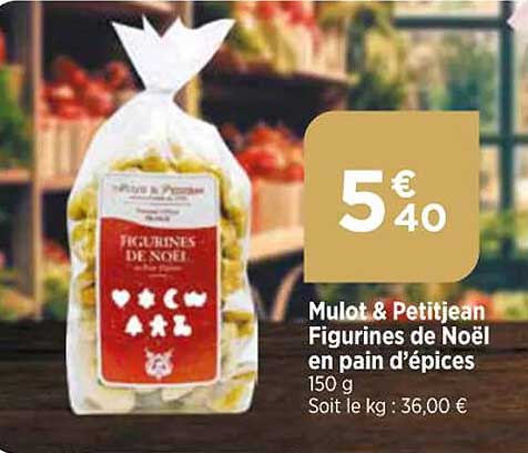 mulot & petitjean figurines de noël en pain d'épices