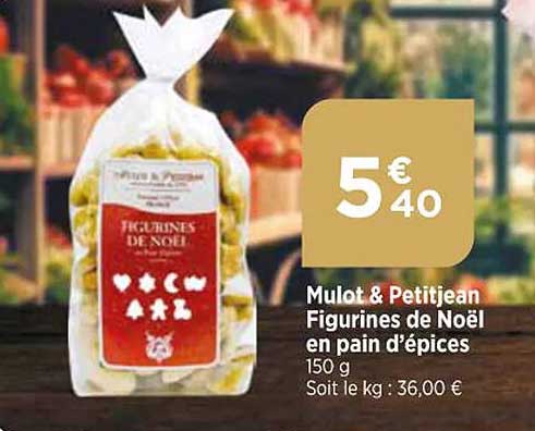 Mulot é Petitjean Figurines De Noël  En Pain  D'épices