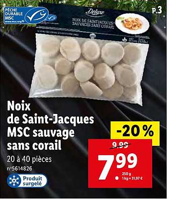 noix de saint-jacques msc sauvage sans corail deluxe