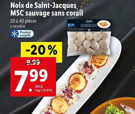 noix de saint-jacques msc sauvage sans corail