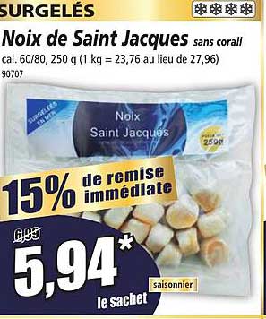 noix de saint jacques sans corail