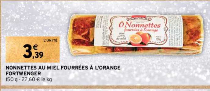 nonnettes au miel fourrées à l'orange fortwenger