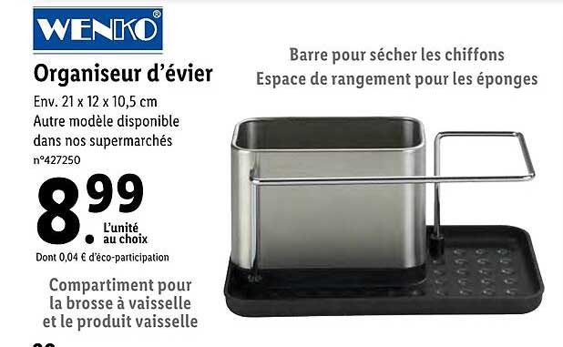 organiseur d'évier wenko