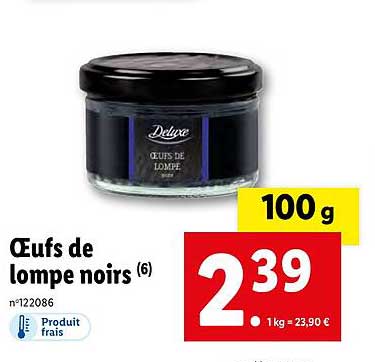 œufs de lompe noirs deluxe