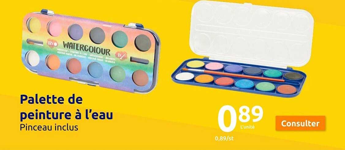 palette de peinture à l'eau